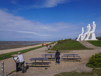 The Man Meets the Sea giant sculpture by Svend Wiig Hansen is in Esbjerg, Jutland, Denmark, on April 28, 2024 (