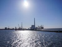 A general view of the sea port is seen in Esbjerg, Denmark, on April 29, 2024 (