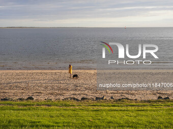 A general view of the sea coast is seen in Esbjerg, Denmark, on April 28, 2024 (