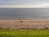 A general view of the sea coast is seen in Esbjerg, Denmark, on April 28, 2024 (