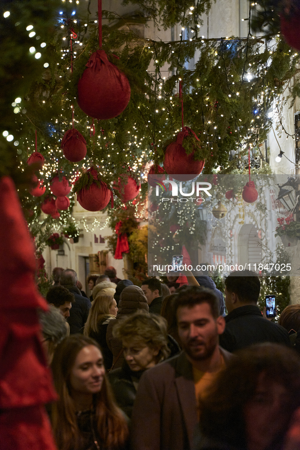 In Locorotondo, Italy, on December 7, 2024, the historic center transforms into a Christmas wonderland. Through self-funding efforts, the vi...