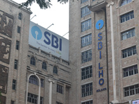 A general view of SBI bank in Kolkata, India, on December 8, 2024. (