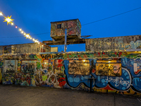 The Christmas Market Moonlight Express with its Winter Festival at Bahnwarter Thiel in Munich, Bavaria, Germany, on December 8, 2024, runs f...