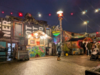 The Christmas Market Moonlight Express with its Winter Festival at Bahnwarter Thiel in Munich, Bavaria, Germany, on December 8, 2024, runs f...