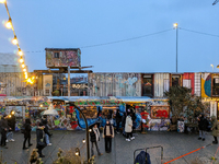 The Christmas Market Moonlight Express with its Winter Festival at Bahnwarter Thiel in Munich, Bavaria, Germany, on December 8, 2024, runs f...