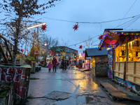 The Christmas Market Moonlight Express with its Winter Festival at Bahnwarter Thiel in Munich, Bavaria, Germany, on December 8, 2024, runs f...