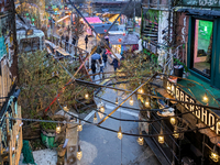 The Christmas Market Moonlight Express with its Winter Festival at Bahnwarter Thiel in Munich, Bavaria, Germany, on December 8, 2024, runs f...