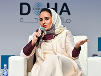 Deemah Al-Yahya, a Saudi digital economy expert and Secretary General of the Digital Cooperation Organization, participates in a panel discu...