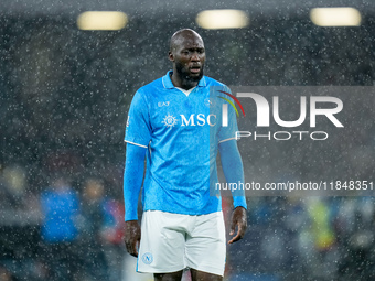 Romelu Lukaku of SSC Napoli looks dejected during the serie Serie A Enilive match between SSC Napoli and SS Lazio at Stadio Diego Armando Ma...