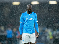 Romelu Lukaku of SSC Napoli looks dejected during the serie Serie A Enilive match between SSC Napoli and SS Lazio at Stadio Diego Armando Ma...