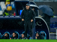 Antonio Conte Head Coach of SSC Napoli looks on during the serie Serie A Enilive match between SSC Napoli and SS Lazio at Stadio Diego Arman...