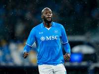 Romelu Lukaku of SSC Napoli looks on during the serie Serie A Enilive match between SSC Napoli and SS Lazio at Stadio Diego Armando Maradona...