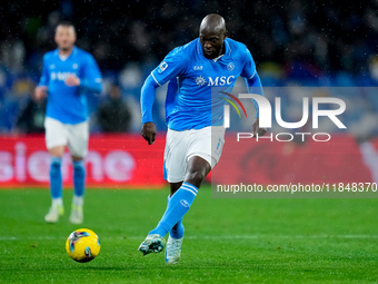 Romelu Lukaku of SSC Napoli during the serie Serie A Enilive match between SSC Napoli and SS Lazio at Stadio Diego Armando Maradona on Decem...