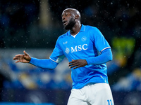 Romelu Lukaku of SSC Napoli looks dejected during the serie Serie A Enilive match between SSC Napoli and SS Lazio at Stadio Diego Armando Ma...