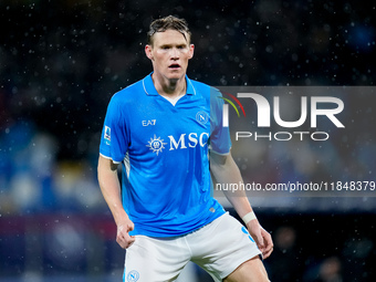 Scott McTominay of SSC Napoli looks on during the serie Serie A Enilive match between SSC Napoli and SS Lazio at Stadio Diego Armando Marado...