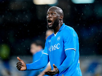 Romelu Lukaku of SSC Napoli yells during the serie Serie A Enilive match between SSC Napoli and SS Lazio at Stadio Diego Armando Maradona on...