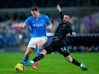 Scott McTominay of SSC Napoli and Mario Gila of SS Lazio compete for the ball during the serie Serie A Enilive match between SSC Napoli and...