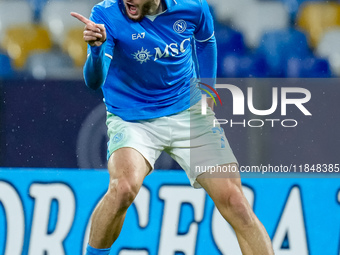 Khvicha Kvaratskhelia of SSC Napoli reacts during the serie Serie A Enilive match between SSC Napoli and SS Lazio at Stadio Diego Armando Ma...