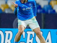 Khvicha Kvaratskhelia of SSC Napoli reacts during the serie Serie A Enilive match between SSC Napoli and SS Lazio at Stadio Diego Armando Ma...