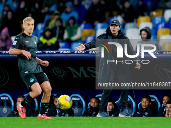 Antonio Conte Head Coach of SSC Napoli gestures during the serie Serie A Enilive match between SSC Napoli and SS Lazio at Stadio Diego Arman...