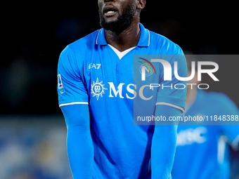 Romelu Lukaku of SSC Napoli looks dejected during the serie Serie A Enilive match between SSC Napoli and SS Lazio at Stadio Diego Armando Ma...