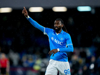 Andre-Frank Zambo Anguissa of SSC Napoli gestures during the serie Serie A Enilive match between SSC Napoli and SS Lazio at Stadio Diego Arm...