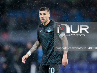 Mattia Zaccagni of SS Lazio looks on during the serie Serie A Enilive match between SSC Napoli and SS Lazio at Stadio Diego Armando Maradona...