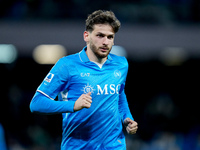 Khvicha Kvaratskhelia of SSC Napoli looks on during the serie Serie A Enilive match between SSC Napoli and SS Lazio at Stadio Diego Armando...