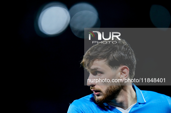 Khvicha Kvaratskhelia of SSC Napoli looks on during the serie Serie A Enilive match between SSC Napoli and SS Lazio at Stadio Diego Armando...