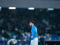 Khvicha Kvaratskhelia of SSC Napoli looks dejected during the serie Serie A Enilive match between SSC Napoli and SS Lazio at Stadio Diego Ar...