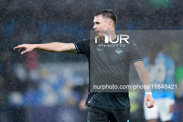 Gil Patric of SS Lazio gestures during the serie Serie A Enilive match between SSC Napoli and SS Lazio at Stadio Diego Armando Maradona on D...