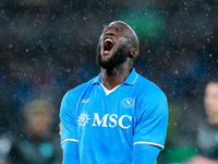 Romelu Lukaku of SSC Napoli looks dejected during the serie Serie A Enilive match between SSC Napoli and SS Lazio at Stadio Diego Armando Ma...