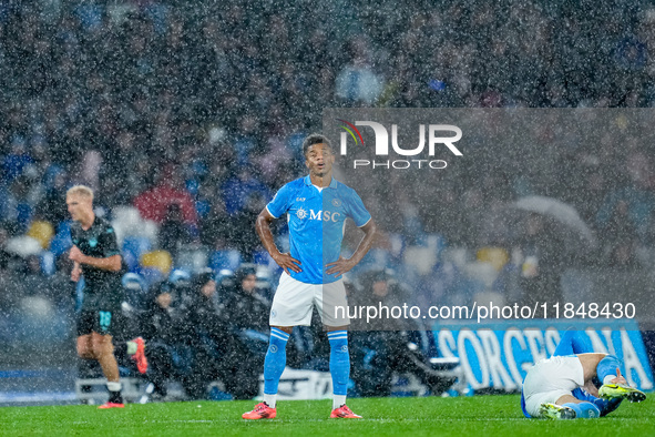 David Neres of SSC Napoli looks dejected during the serie Serie A Enilive match between SSC Napoli and SS Lazio at Stadio Diego Armando Mara...