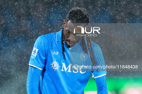 Andre-Frank Zambo Anguissa of SSC Napoli looks dejected during the serie Serie A Enilive match between SSC Napoli and SS Lazio at Stadio Die...