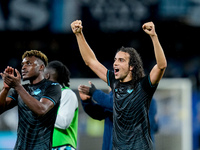 Matteo Guendouzi of SS Lazio celebrates the victory during the serie Serie A Enilive match between SSC Napoli and SS Lazio at Stadio Diego A...