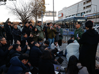 Colonel Kim Hyun-tae, Commander of the 707th Special Mission Group, holds a press conference in front of the Defense Convention Center in Yo...