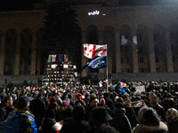 Anti-government protesters rally outside the parliament for an eleventh consecutive day of mass demonstrations against the government's post...