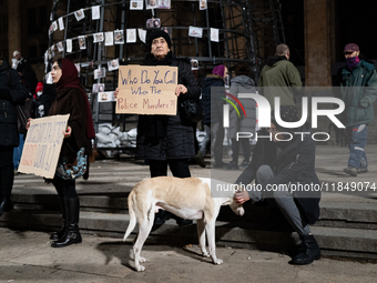 Dogs are always present while the anti-government protesters rally outside the parliament for an eleventh consecutive day of mass demonstrat...