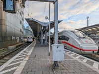 A morning scene at Germany's rail hub in Frankfurt am Main Central Station in Hesse, Germany, on January 1, 2024, at 9:00 in the morning, fe...