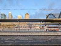 An ICE (Intercity-Express) train stands on the platform at Frankfurt am Main Central Station in Hesse, Germany, on January 1, 2024, at 9:00...