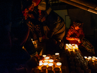 To commemorate World Candle Day, around 18,000 candles are lit in Nijmegen, The Netherlands, on December 8, 2024, to remember all deceased c...