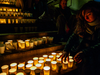 To commemorate World Candle Day, around 18,000 candles are lit in Nijmegen, The Netherlands, on December 8, 2024, to remember all deceased c...