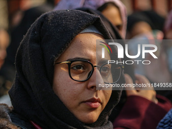 A student of Bachelor of Medicine and Bachelor of Surgery (MBBS) observes during a protest against excessive reservation in competitive exam...