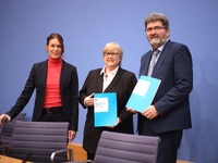 Nele Allenberg, Head of the Human Rights Policy Division Germany/Europe (DIMR), Michael Windfuhr, Deputy Director DIMR, and Dr. Beate Rudolf...