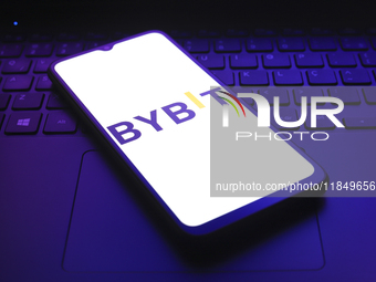 The logo of the cryptocurrency exchange Bybit appears on the screen of a smartphone in Reno, United States, on December 9, 2024. (