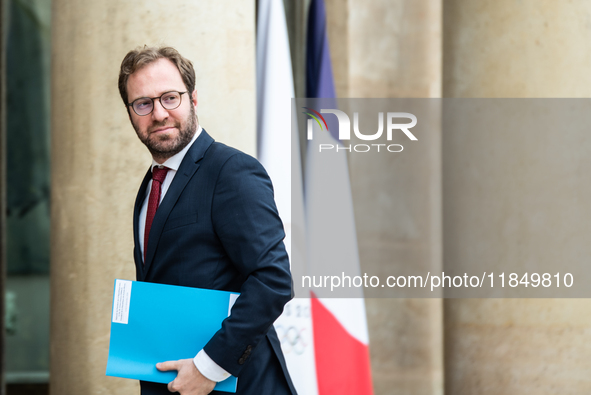 Antoine Armand, Minister of the Economy, is at the Elysee Palace for the bilateral meeting between French President Emmanuel Macron and the...