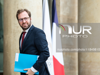 Antoine Armand, Minister of the Economy, is at the Elysee Palace for the bilateral meeting between French President Emmanuel Macron and the...