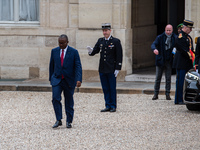 French President Emmanuel Macron receives the President of Guinea Bissau, Umaro Sissoco Embalo, at the Elysee Palace in Paris, France, on De...