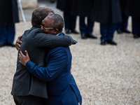 French President Emmanuel Macron receives the President of Guinea Bissau, Umaro Sissoco Embalo, at the Elysee Palace in Paris, France, on De...