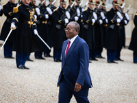 The President of Guinea-Bissau, Umaro Sissoco Embalo, arrives at the Elysee Palace in Paris, France, on September 12, 2024, to meet with the...